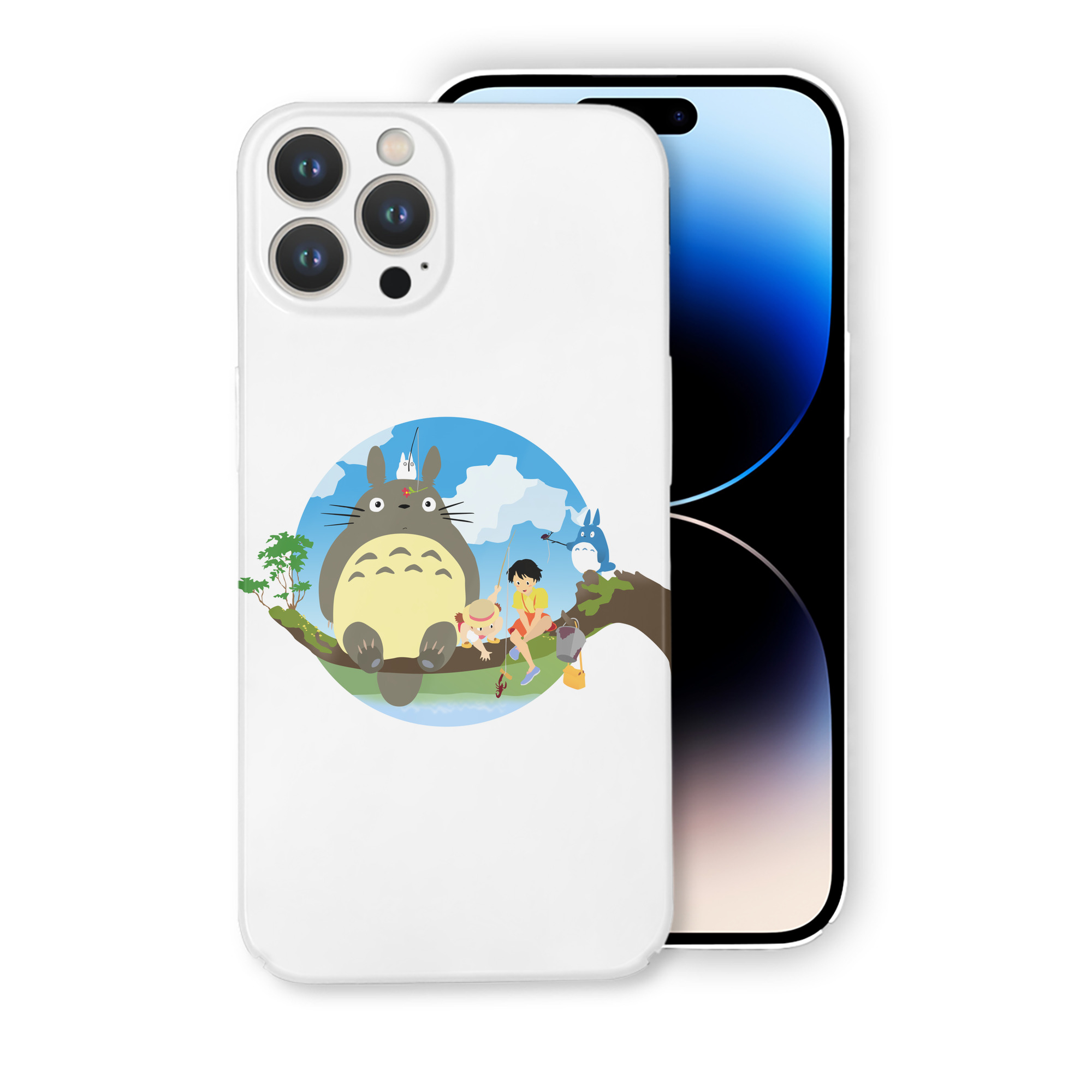 （画像用） となりのトトロ 草壁メイ 草壁サツキ My Neighbor Totoro Satsuki Kusakabe Mei Kusakabe 【iPhone 14シリーズ対応】ハードケース